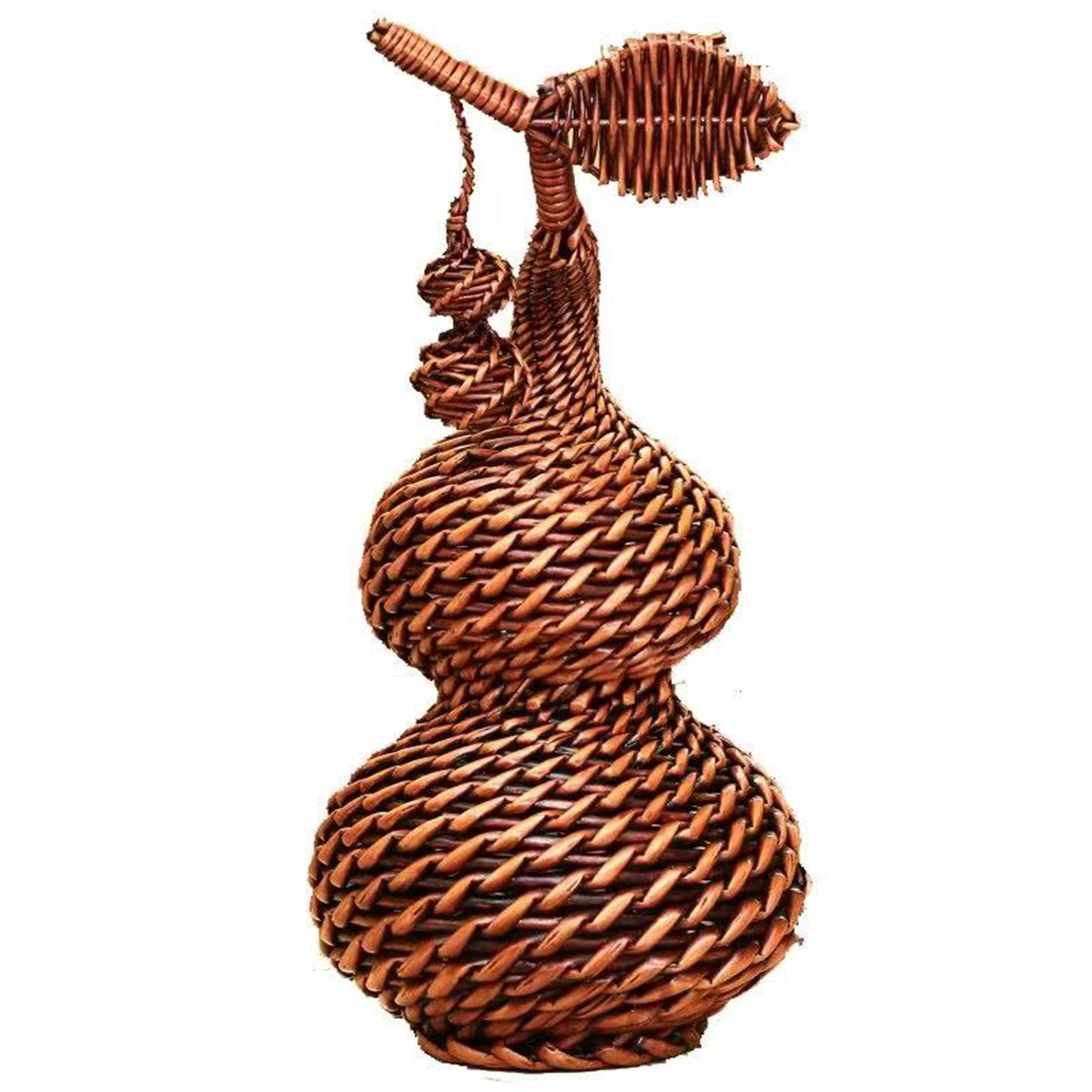 Loomveil Handwoven Gourd Ornament | Lucky Woven Rattan & Willow Decor | Small Handcrafted Artisan Home Accent | Unique Creative Gift