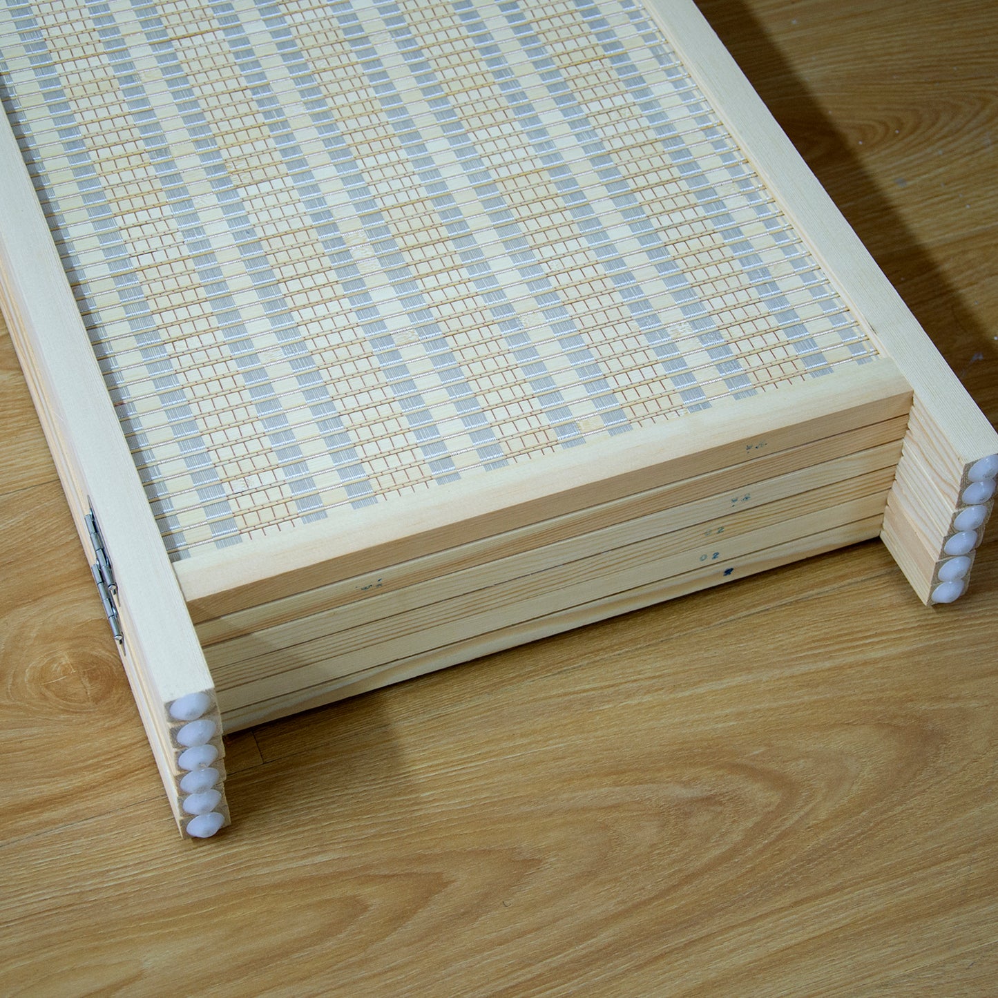 Loomveil 6 Panel Divider Screen Bamboo Room Divider Panel Screen for Room Seperation,Beige,67 inch Height