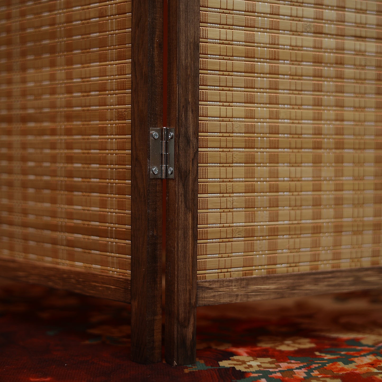 Loomveil 8 Panel Divider Screen Bamboo Room Divider Panel Screen for Room Seperation,67 inch Height