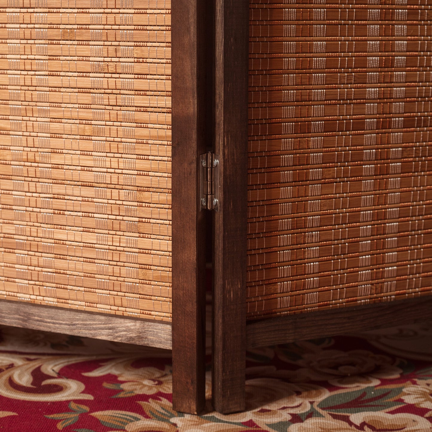 Loomveil 4 Panel Divider Screen Bamboo Room Divider Panel Screen for Room Seperation,67 inch Height